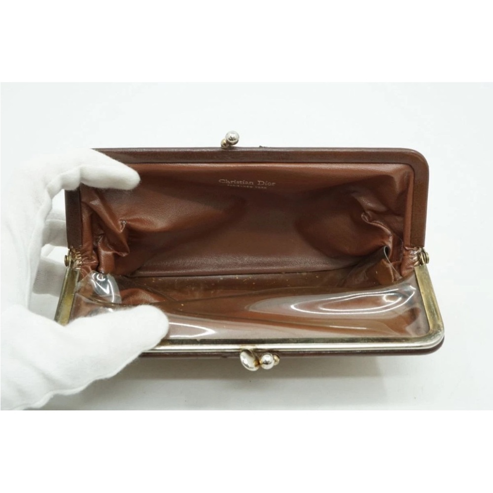 Dior Beige and Brown Monogram Coin Purse - Picture 6 of 11